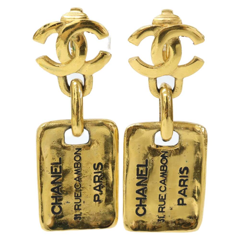 Chanel Cc Logo Clip-On Earrings Gold- #312701C10B